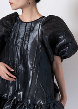 黒｜パフ袖｜レンタルドレス｜結婚式お呼ばれ｜Cecilie Bahnsen（セシリーバンセン）