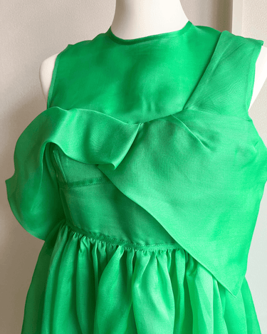 レンタルドレス｜Cecilie Bahnsen（セシリーバンセン）｜グリーン｜ミディ丈｜結婚式お呼ばれ