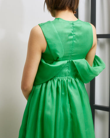 レンタルドレス｜Cecilie Bahnsen（セシリーバンセン）｜グリーン｜ミディ丈｜結婚式お呼ばれ