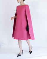 ピンク｜ケープ付き｜レンタルドレス｜結婚式お呼ばれ｜CELFORD