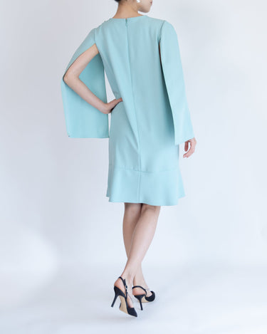 レンタルドレス｜Elisabetta Franchi｜水色｜ミニ丈｜結婚式お呼ばれ