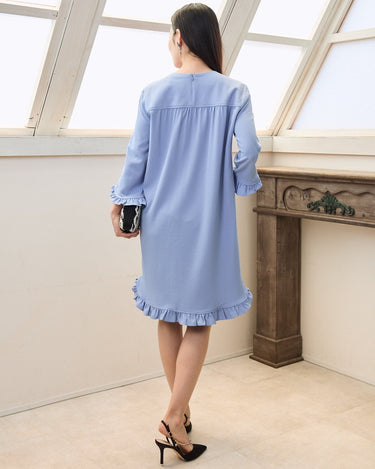 レンタルドレス ｜Ganni（ガニー）｜クレープフリルヘムドレス｜結婚式・二次会・パーティー