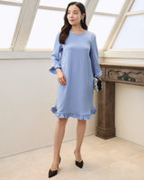 レンタルドレス ｜Ganni（ガニー）｜クレープフリルヘムドレス｜結婚式・二次会・パーティー