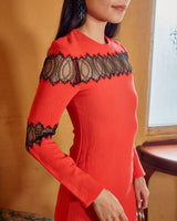 Huishan Zhang（フーシャン ツァン）のひざ丈ドレス結婚式やパーティーにぴったりのレンタルアイテム。