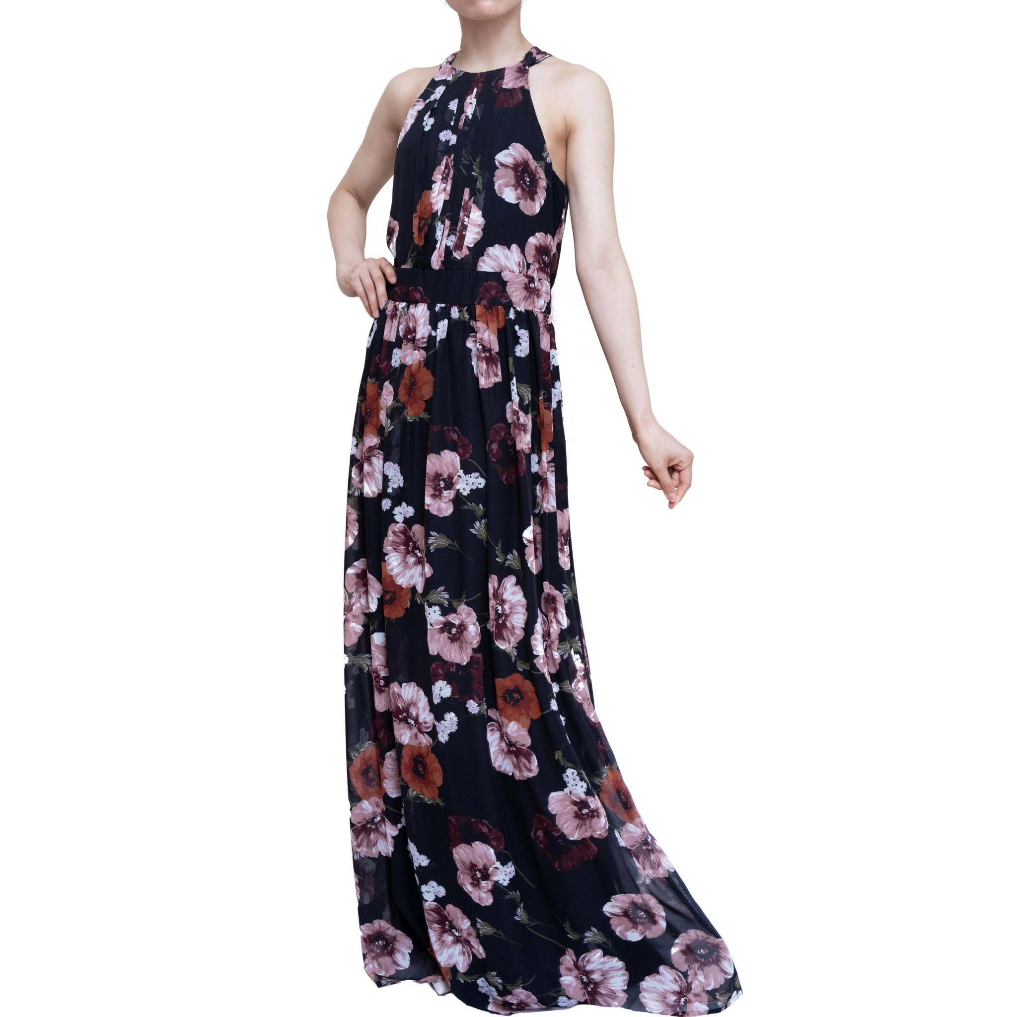 INC International Concepts Dresses - ロングドレス - シフォン フラワープリント アメリカンスリーブ ドレス - Rentable Runway