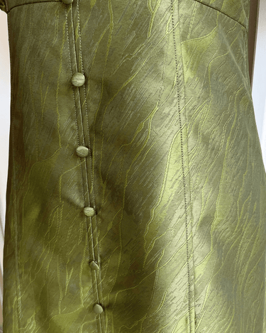 レンタルドレス｜Ganni｜深みグリーン｜ミディ丈｜結婚式お呼ばれ