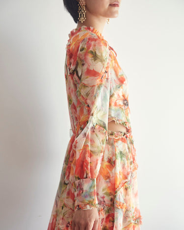 Marchesa Notte（マルケッサ ノッテ）のミディドレス結婚式やパーティーにぴったりのレンタルアイテム。