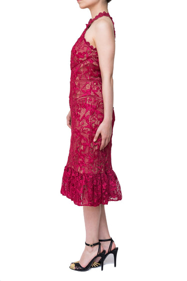 Marchesa Notte（マルケッサ ノッテ）のミディドレス結婚式やパーティーにぴったりのレンタルアイテム。