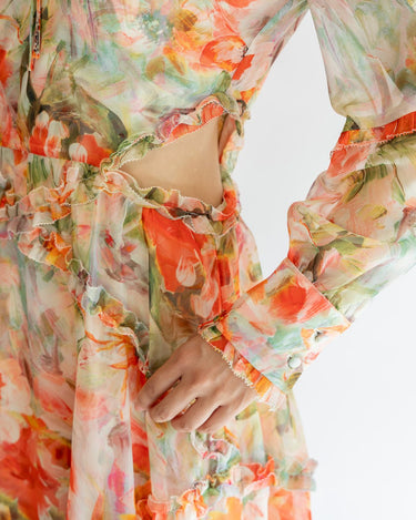 Marchesa Notte（マルケッサ ノッテ）のミディドレス結婚式やパーティーにぴったりのレンタルアイテム。