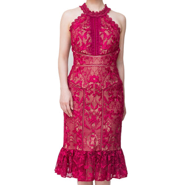 Marchesa Notte（マルケッサ ノッテ）のミディドレス結婚式やパーティーにぴったりのレンタルアイテム。