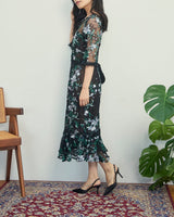 Marchesa Notte（マルケッサ ノッテ）のミディドレス結婚式やパーティーにぴったりのレンタルアイテム。