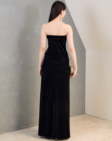 レンタルドレス ｜Norma Kamali（ノーマ カマリ）｜ジャージーベルベット ベアIラインドレス｜結婚式・二次会・パーティー
