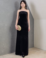 レンタルドレス ｜Norma Kamali（ノーマ カマリ）｜ジャージーベルベット ベアIラインドレス｜結婚式・二次会・パーティー