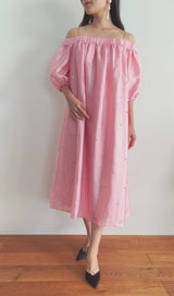 レンタルドレス｜Stine Goya｜サテン｜ミディ丈｜結婚式お呼ばれ