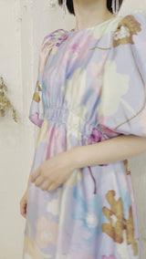 レンタルドレス｜Stine Goya｜花柄｜ミディ丈｜結婚式お呼ばれ