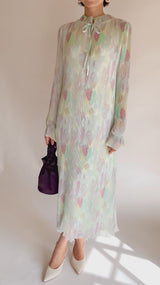 レンタルドレス｜Ganni｜水色｜ロング丈｜結婚式お呼ばれ｜フォーマル