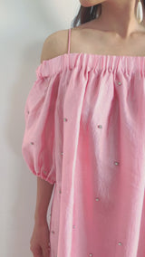 レンタルドレス｜Stine Goya｜サテン｜ミディ丈｜結婚式お呼ばれ