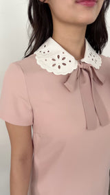 レンタルドレス｜RED Valentino（レッドヴァレンティノ）｜ピンク｜リボン｜ミニ丈｜結婚式お呼ばれ