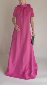 レンタルドレス｜Staud｜ピンク｜タフタ｜ロング丈｜フォーマル