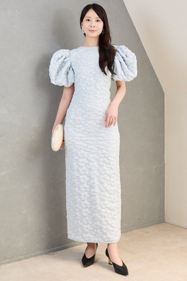 レンタルドレス｜Rotate Birger Christensen｜水色｜ロング丈｜結婚式お呼ばれ