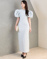 レンタルドレス ｜Rotate Birger Christensen（ローテート ビルガー クリステンセン）｜ふくれ織りジャカード パフスリーブドレス｜結婚式・二次会・パーティー