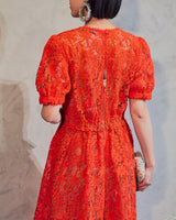 Self - Portrait（セルフ・ポートレート）のミディドレス結婚式やパーティーにぴったりのレンタルアイテム。