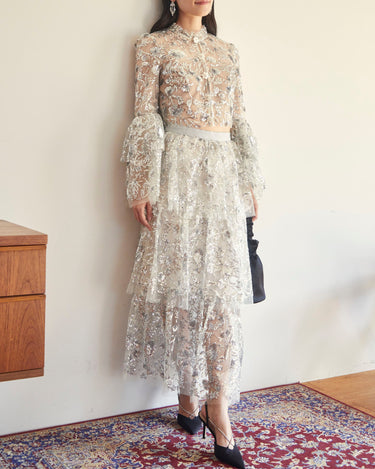 Self - Portrait（セルフ・ポートレート）のロングドレス結婚式やパーティーにぴったりのレンタルアイテム。