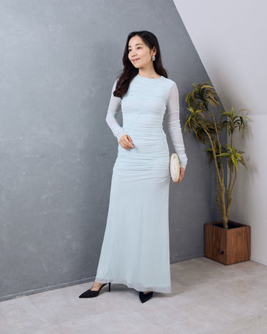 レンタルドレス ｜Shona Joy（ショナ ジョイ）｜アシンメトリーシャーリング ギャザーチュールドレス｜結婚式・二次会・パーティー