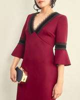 Badgley Mischka（バッジェリー ミシュカ）のミディドレス結婚式やパーティーにぴったりのレンタルアイテム。