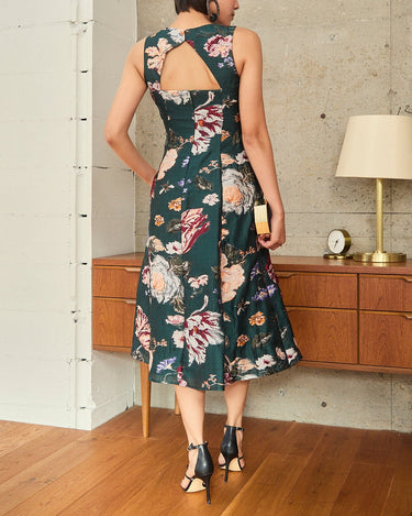 Marchesa Notte（マルケッサ ノッテ）のミディドレス結婚式やパーティーにぴったりのレンタルアイテム。