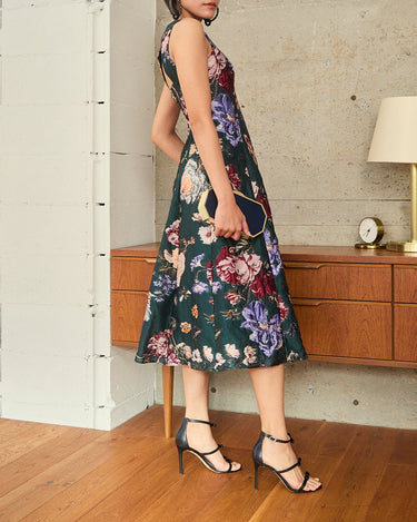 Marchesa Notte（マルケッサ ノッテ）のミディドレス結婚式やパーティーにぴったりのレンタルアイテム。