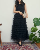 Molly Goddard（モリー ゴダード）のロングドレス結婚式やパーティーにぴったりのレンタルアイテム。