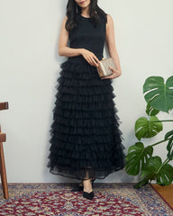 Molly Goddard（モリー ゴダード）のロングドレス結婚式やパーティーにぴったりのレンタルアイテム。