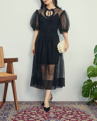 Simone Rocha（シモーネ ロシャ）のミディドレス結婚式やパーティーにぴったりのレンタルアイテム。