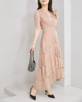 Maje（マージュ）のミディドレス結婚式やパーティーにぴったりのレンタルアイテム。