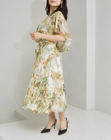 Mikael Aghal（ミカエル アグハール）のミディドレス結婚式やパーティーにぴったりのレンタルアイテム。