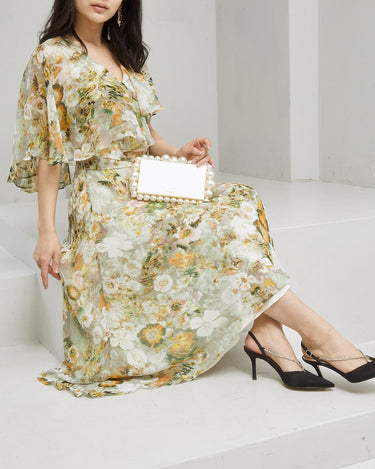 Mikael Aghal（ミカエル アグハール）のミディドレス結婚式やパーティーにぴったりのレンタルアイテム。