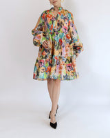 レンタルドレス｜Stine Goya｜花柄｜イエロー｜ひざ丈｜結婚式お呼ばれ