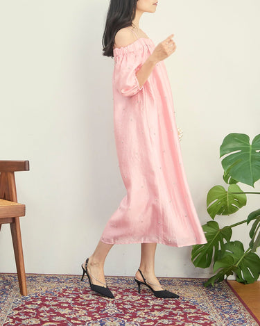 レンタルドレス｜Stine Goya｜サテン｜ミディ丈｜結婚式お呼ばれ